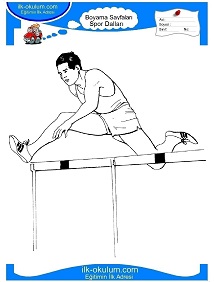 Çocuklar İçin Atletizm Boyama Sayfaları 